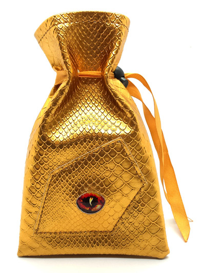 Old School Dice: Dragon Eye Dice Bag - Gold Dragon