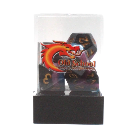 Old School Dice 7-Piece RPG Dice Set: Gradients - King's Court