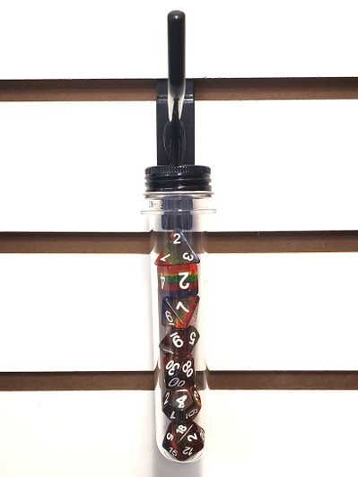 Old School 7 Piece DnD RPG Dice Set: Gradients - Translucent Glitter Rainbow