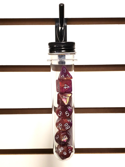 Old School 7 Piece DnD RPG Dice Set: Galaxy - Fire in the Sky