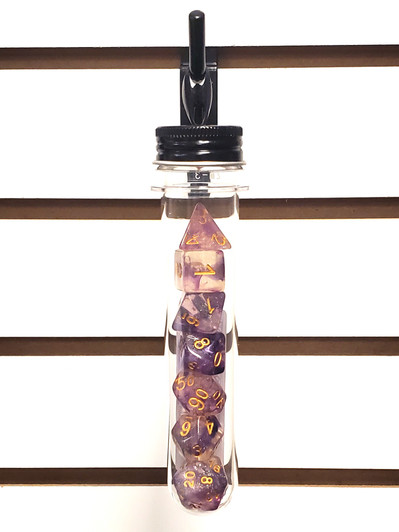 Old School 7 Piece DnD RPG Dice Set: Luminous - Radiant Iris