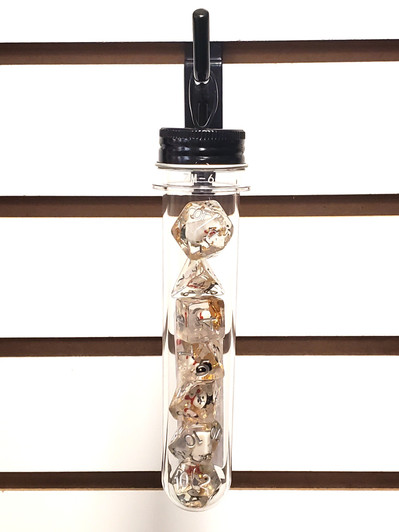 Old School 7 Piece DnD RPG Dice Set: Infused - Snow Man