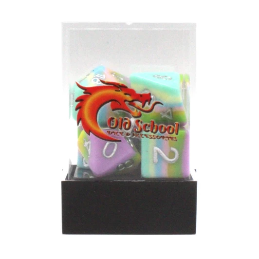 Old School Dice 7-Piece RPG Dice Set: Gradients - Easter Egg Hunt