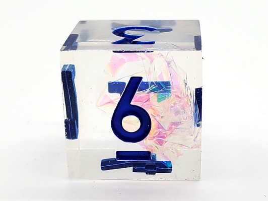 Old School Dice: Sharp Edged 7-Piece Dice Set - Crystal Ice