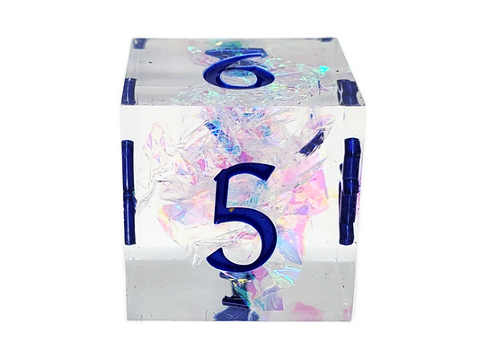 Old School Dice: Sharp Edged 7-Piece Dice Set - Crystal Ice