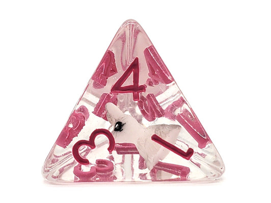 Old School 7 Piece DnD RPG Dice Set: Animal Kingdom - Pink Bunny Rabbit