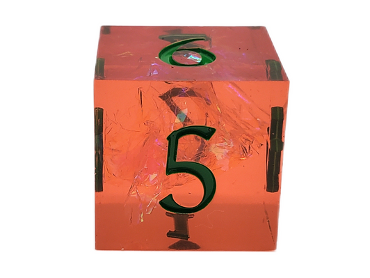 Old School Dice: Sharp Edged 7-Piece Dice Set - Exploding Pumpkins