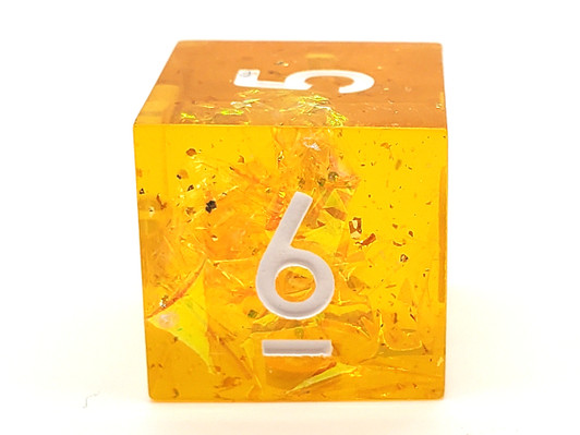 Old School Dice: Sharp Edged 7-Piece Dice Set - Lemon Tree