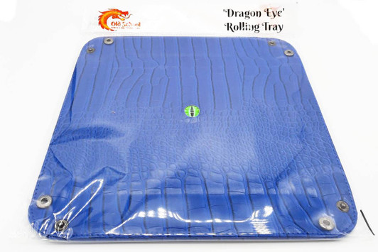 Old School Dice: Dragon Eye Rolling Tray - Blue Dragon