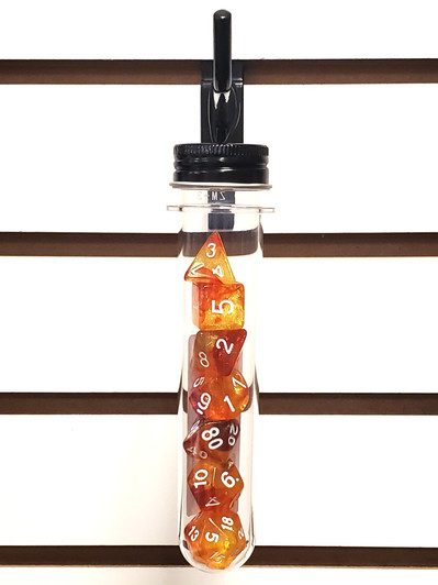 Old School 7 Piece DnD RPG Dice Set: Galaxy - Exploding Sun