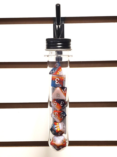 Old School 7 Piece DnD RPG Dice Set: Gradients - American Hero