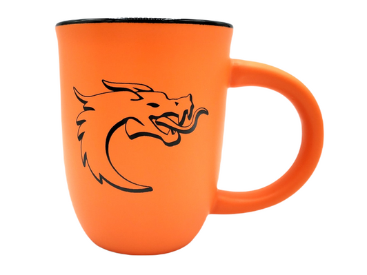 Old School Dice: Coffee Mug - Orange w/ Black Logo