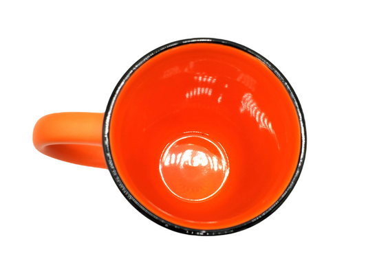 Old School Dice: Coffee Mug - Orange w/ Black Logo