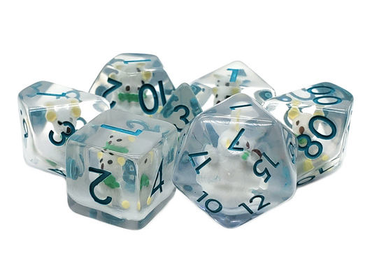 Old School 7 Piece DnD RPG Dice Set: Animal Kingdom - Koala Bear