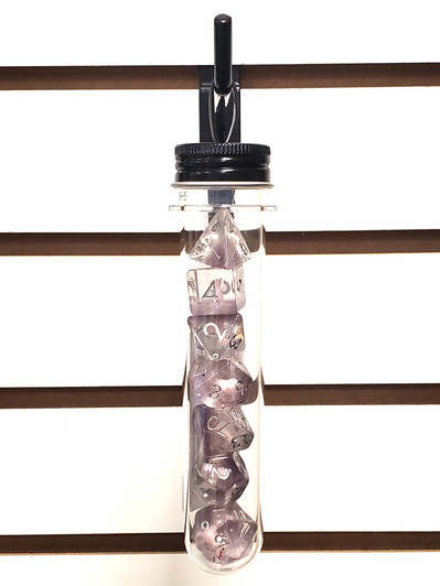 Old School 7 Piece DnD RPG Dice Set: Animal Kingdom - Pink Alpaca