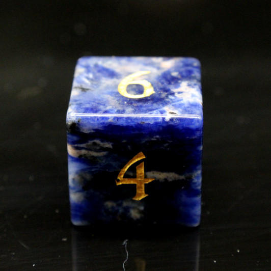 Old School Dice: Gemstone 7-Piece Set - Bluestone