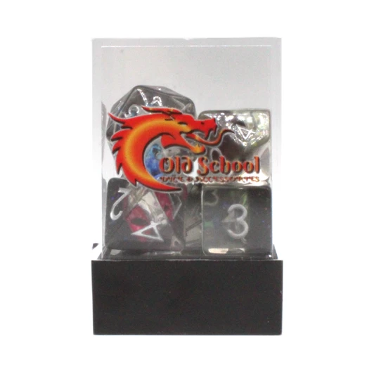 Old School Dice 7-Piece RPG Dice Set: Infused - Dragon Eye - Spectral
