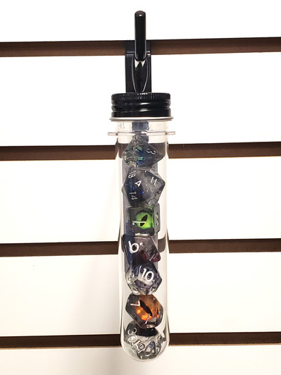 Old School 7 Piece DnD RPG Dice Set: Infused - Dragon Eye - Spectral