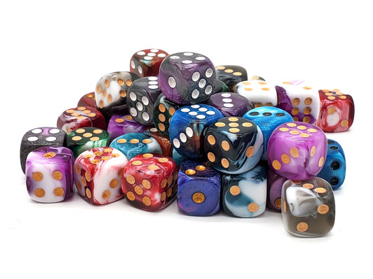 Old School Dice: Bag O' D6's 12mm 50ct - Vorpal - Mixed Colors
