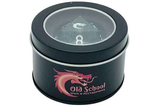 Old School Dice: Sharp Edged 35mm D20 - Liquid Infused - Midnight Fury