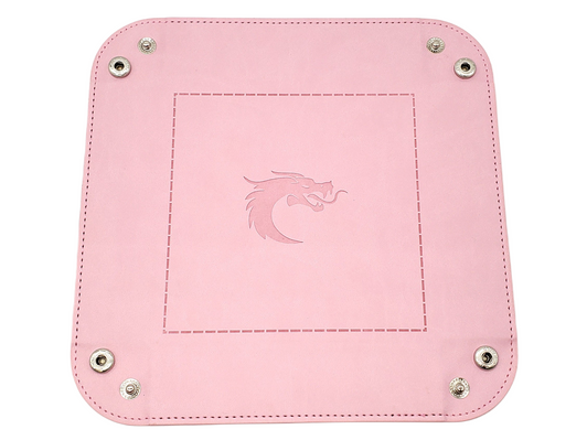 Old School Dice: Square Rolling Tray - Light Pink