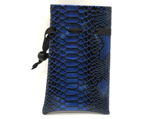 Old School Dice: Dragon Eye Dice Bag - Spectral Dragon - Blue & Black