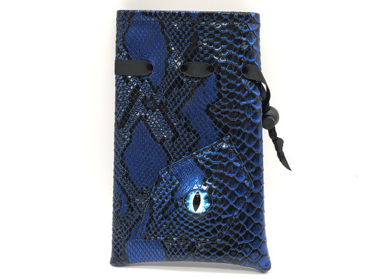 Old School Dice: Dragon Eye Dice Bag - Spectral Dragon - Blue & Black