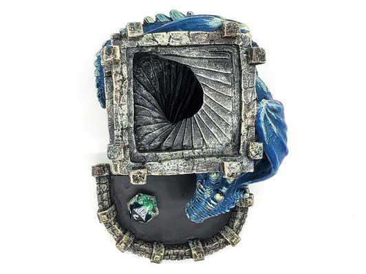 Old School Dice: Dragon's Fury Dice Tower - Blue Dragon
