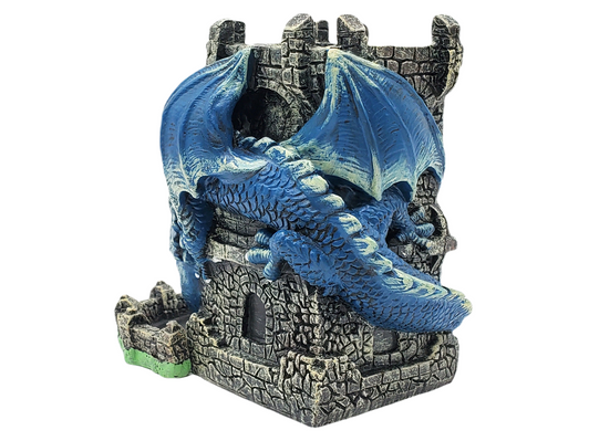 Old School Dice: Dragon's Fury Dice Tower - Blue Dragon