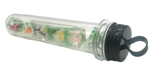 Old School 7 Piece DnD RPG Dice Set: Infused - Mushroom - Rainbow - New