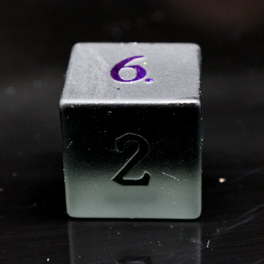 Old School Dice: Gemstone 7-Piece Set - Frosted Obsidian w/ Spectral