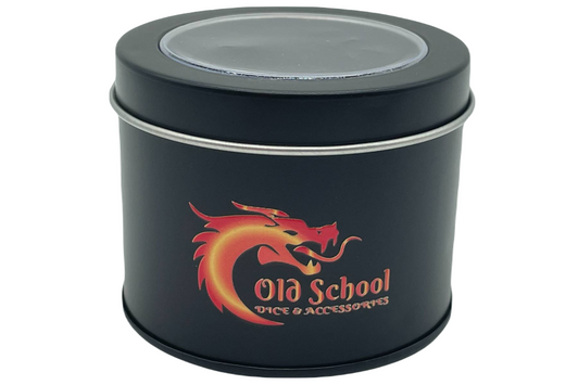 Old School Dice: Metal 40mm D20 - Gnome Forged - Gold w/ Red