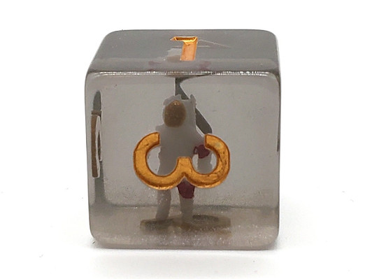 Old School 7 Piece DnD RPG Dice Set: Infused - Astronaut