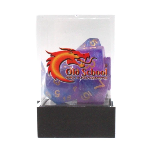 Old School Dice 7-Piece RPG Dice Set: Galaxy - Space Odyssey