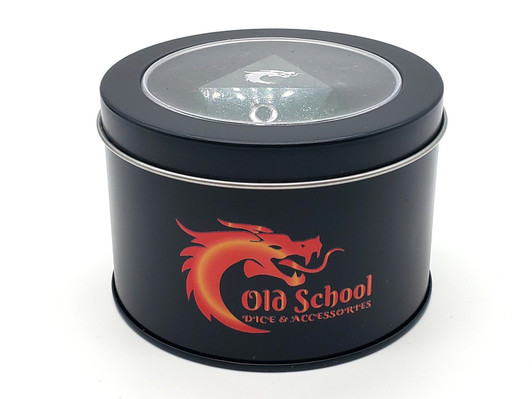 Old School Dice: Sharp Edged 55mm D20 - Liquid Infused - Emerald Fury