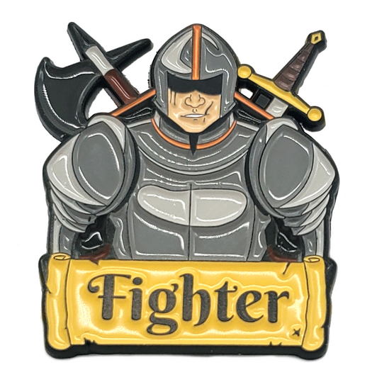 Old School Dice: Collectible Pins - Fighter