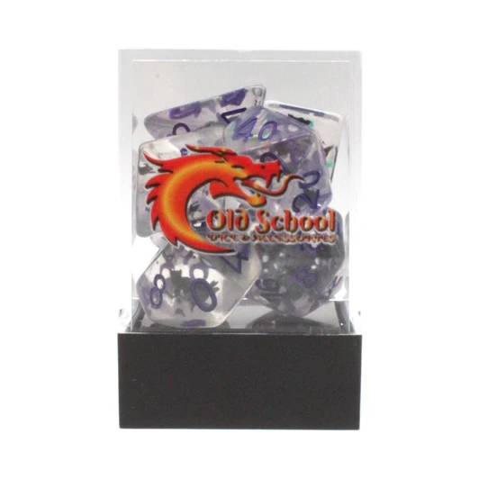 Old School Dice 7-Piece RPG Dice Set: Animal Kingdom - Happy Halloween!