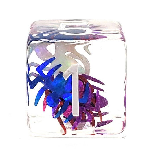Old School 7 Piece DnD RPG Dice Set: Animal Kingdom - Spider - Colorful
