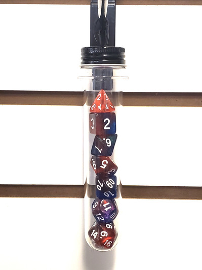 Old School 7 Piece DnD RPG Dice Set: Galaxy - Cosmic Blast