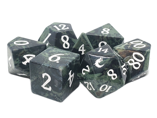 Old School Dice: Gemstone 7-Piece Set - Birdstone