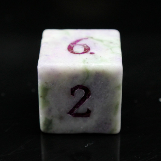 Old School Dice: Gemstone 7-Piece Set - Plum Blossom Stone