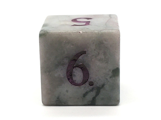 Old School Dice: Gemstone 7-Piece Set - Plum Blossum Stone