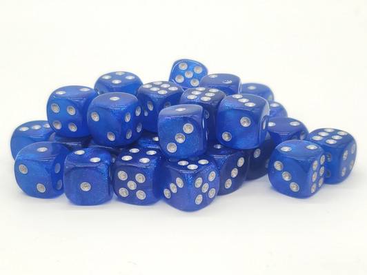Old School 36ct 12mm D6 Dice Set: Galaxy - Blue Shimmer