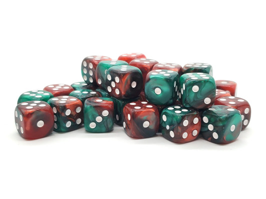Old School 36ct 12mm D6 Dice Set: Vorpal - Red & Green
