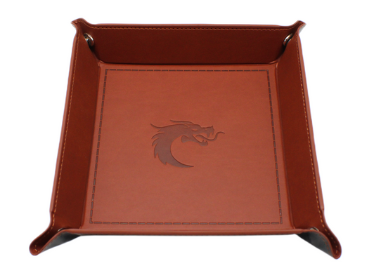 Old School Dice: Square Rolling Tray - Brown - New