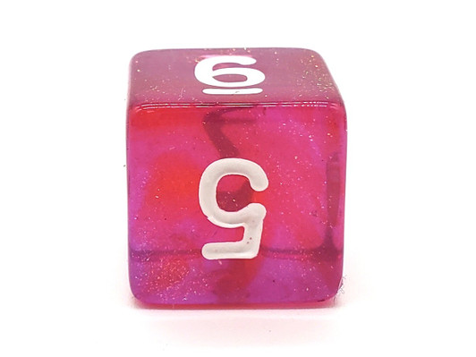 Old School 7 Piece DnD RPG Dice Set: Galaxy - Cherry Pie Sky!