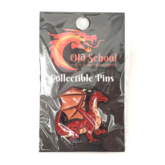 Old School Dice: Collectible Pins - Red Dragon