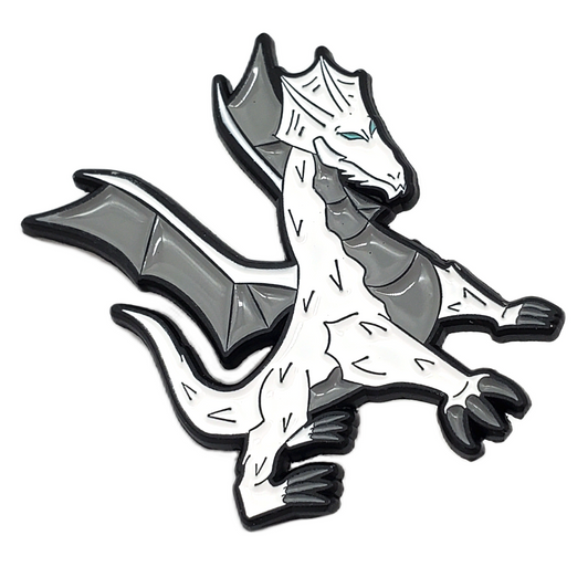 Old School Dice: Collectible Pins - White Dragon