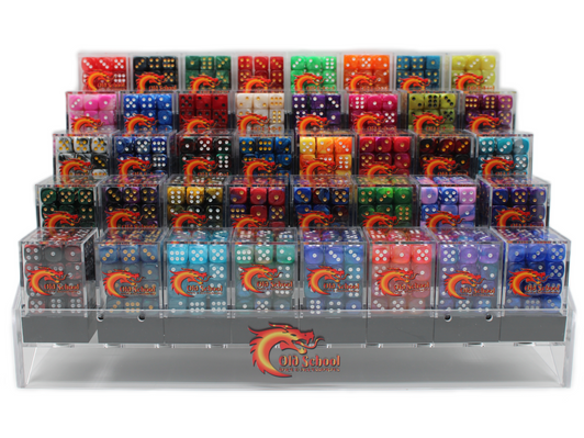 Old School Dice: 36ct 12mm D6 Set Bundle w/ TableTop Display - 40 Sets - New
