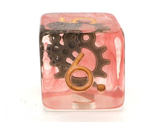 Old School 7 Piece DnD RPG Dice Set: Infused - Ancient Gears